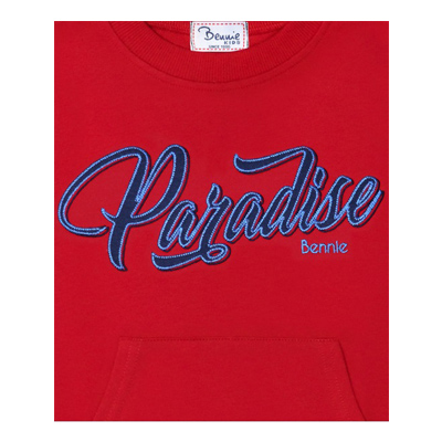 Sweatshirt e Calça Bennie Paradise | Vermelho detalhe