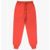 Calça Básica Cardada Bennie com Punho Vermelho Marte