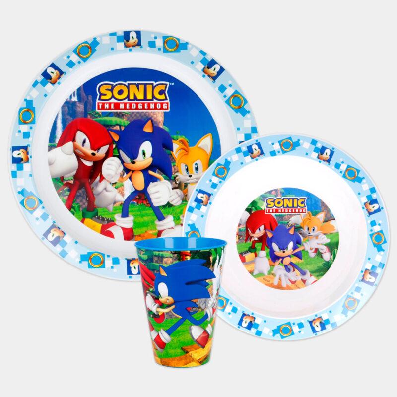 Conjunto de Refeição do Sonic the Hedgehog 3 Peças