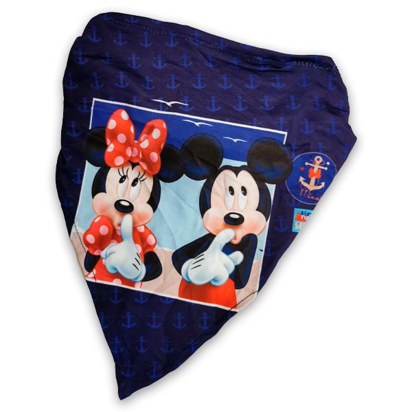 Fita de Cabelo do Mickey e Minnie com Ancoras Azul