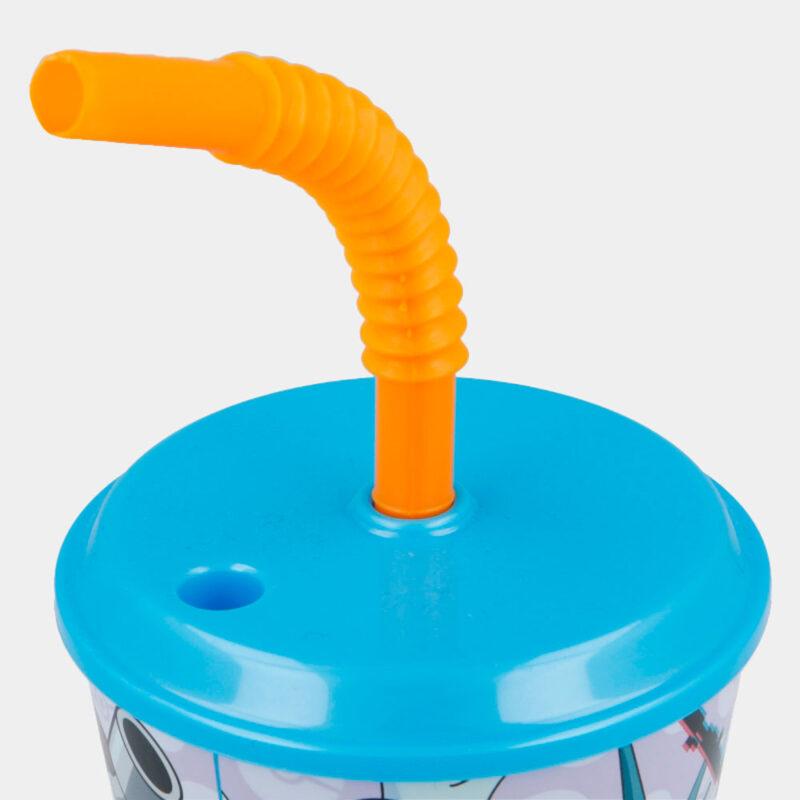Copo de Plástico com Palhinha do Pokémon 430 ml