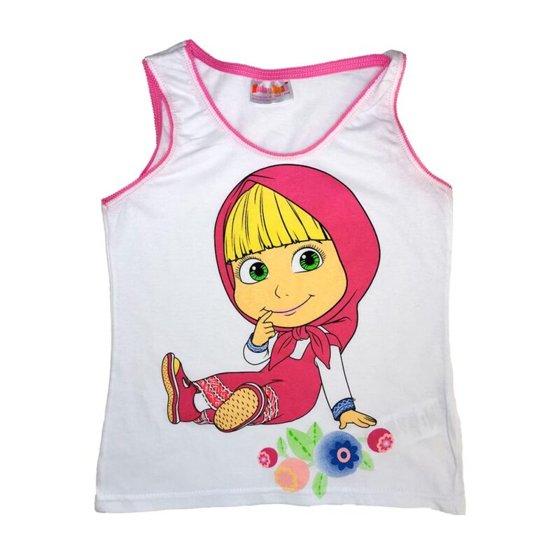 Conjunto de T-shirt e Cueca da Masha e o Urso Rosa
