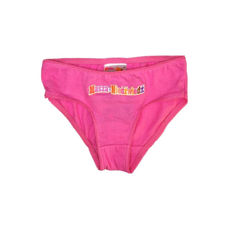 Conjunto de T-shirt e Cueca da Masha e o Urso Rosa