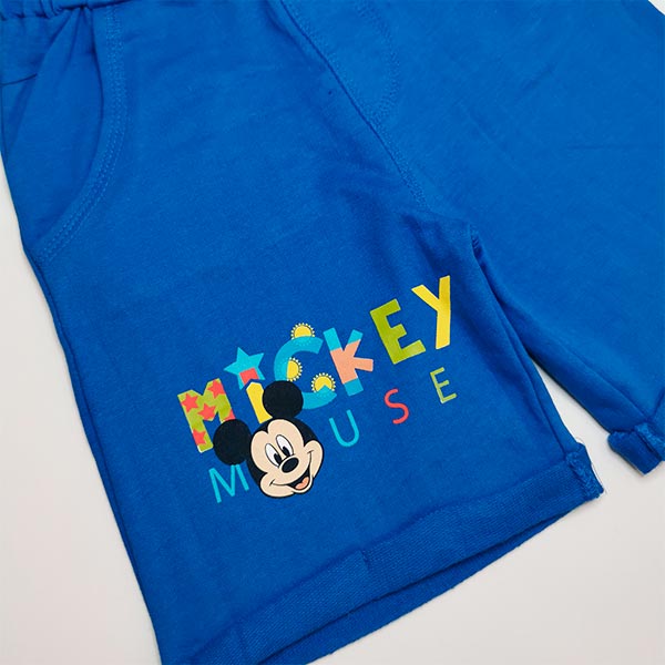 Calção com dobra do Mickey Mouse Azul