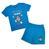 Pijama T-Shirt e Calção do Super Mário Azul