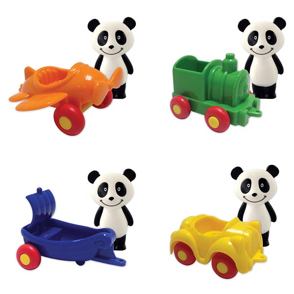 Mini Veiculo Carro com Figura Panda + 18 Meses