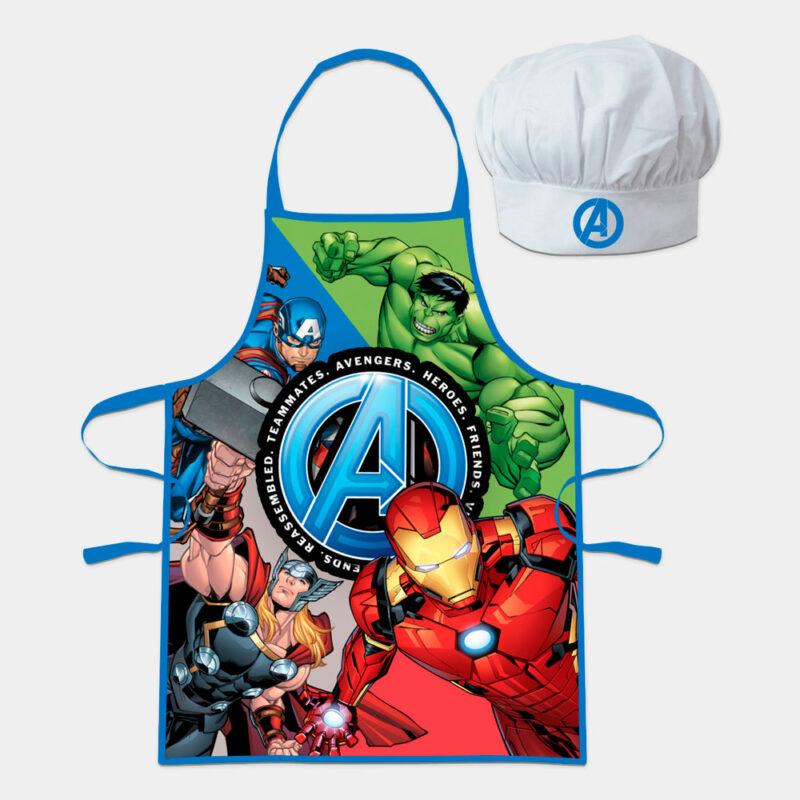 Conjunto Avental Chefe dos Avengers Infantil