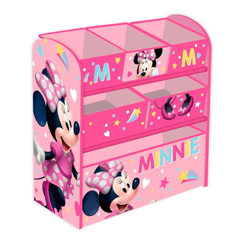 Móvel de Arrumação do Minnie Mouse de 6 Caixas