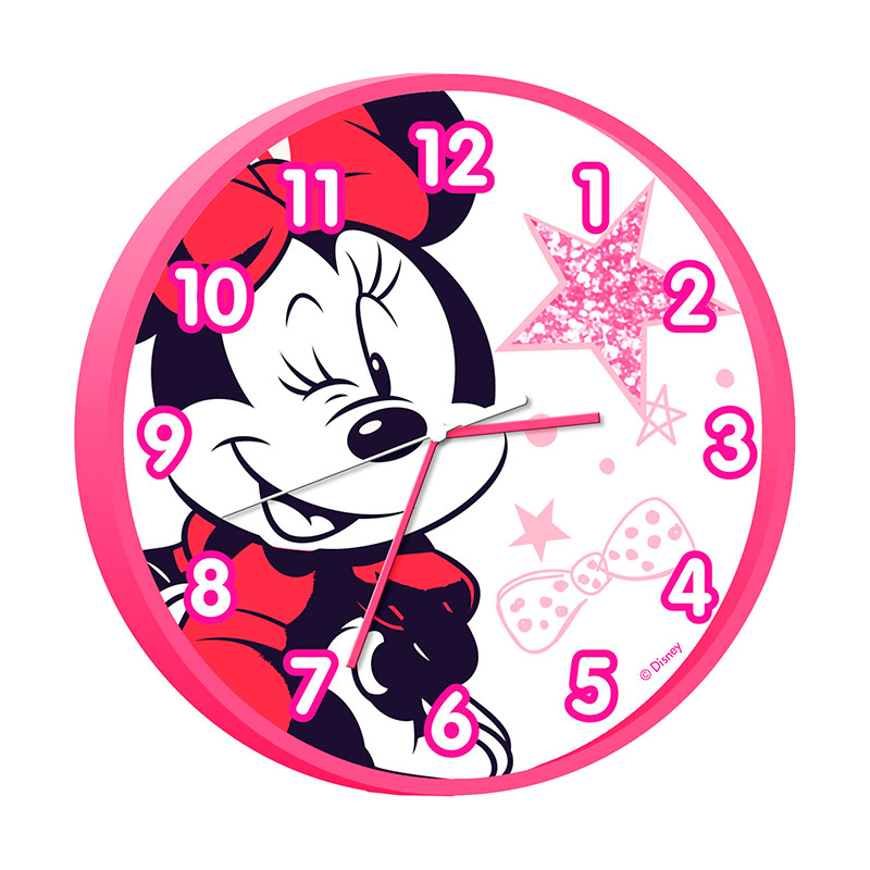 Relógio de Parede da Minnie Mouse de 25 cm
