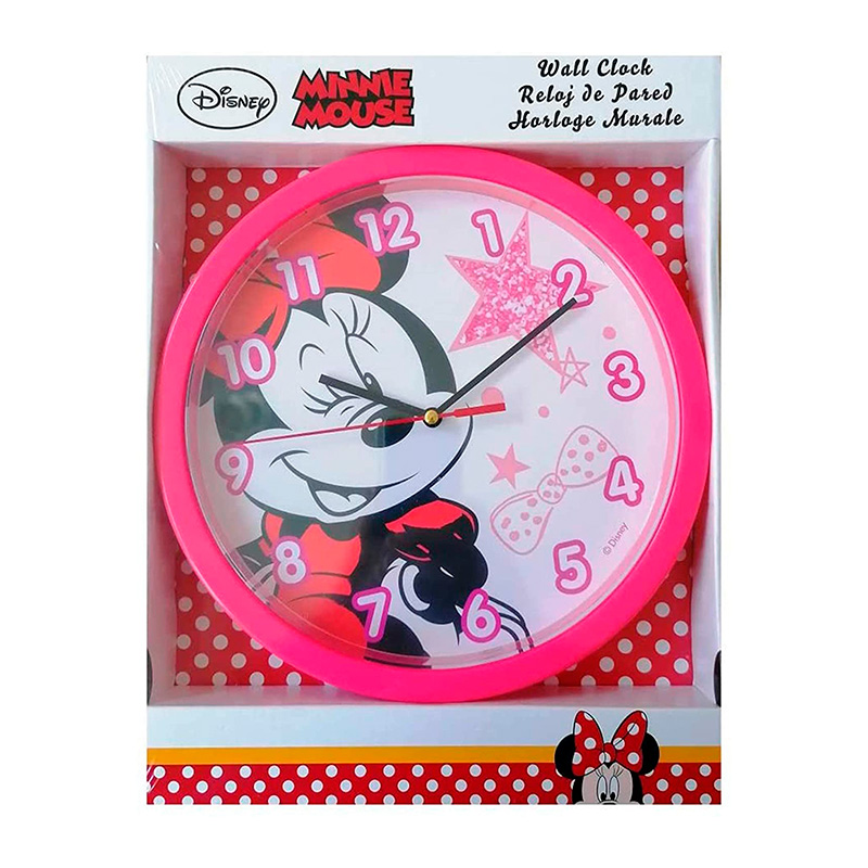 Relógio de Parede da Minnie Mouse de 25 cm