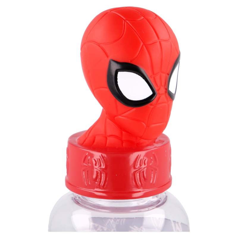 Garrafa de Plástico Figura Homem Aranha 3D de 560 ml