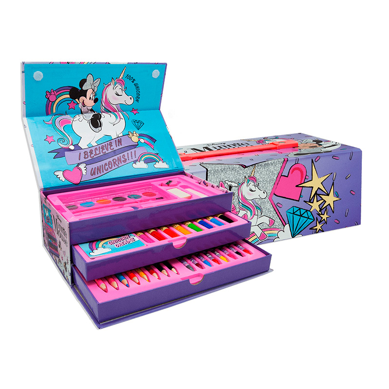 Box com Material de Colorir da Minnie e o Unicórnio
