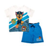 Conjunto da Patrulha Pata T-Shirt e Calção Branco/Azul