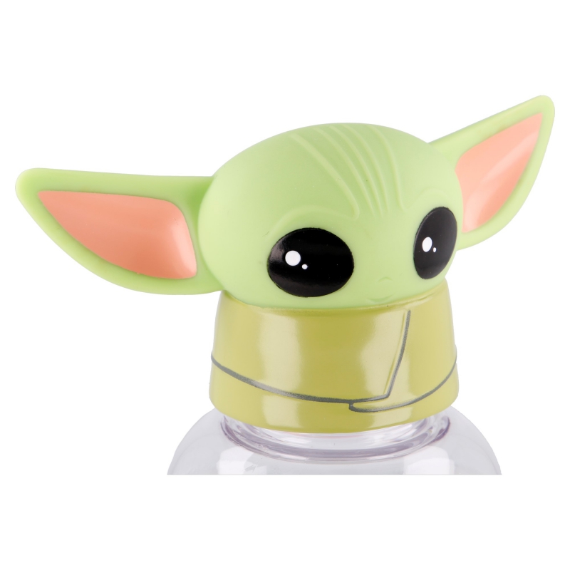 Garrafa de Plástico Figura Baby Yoda 3D de 560 ml