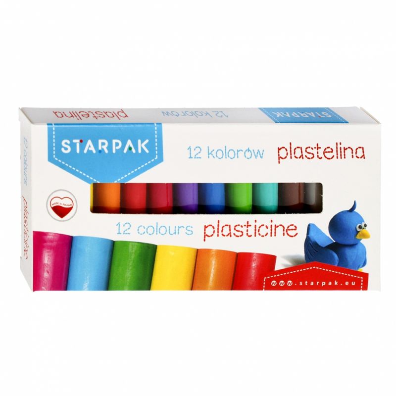12 Plasticinas Coloridas em Caixa