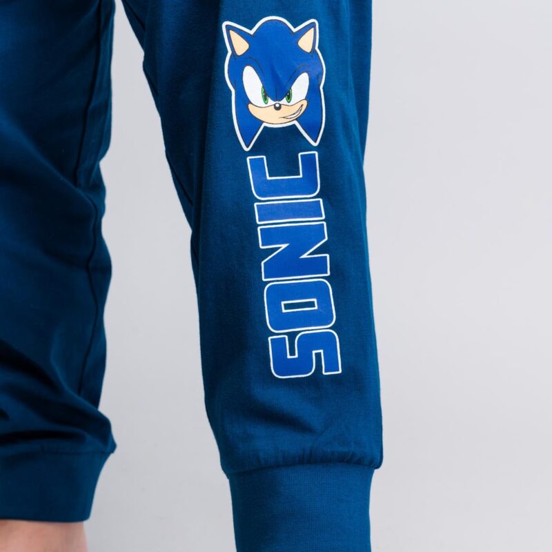 Pijama Manga Comprida do Sonic The Hedgehog Azul
