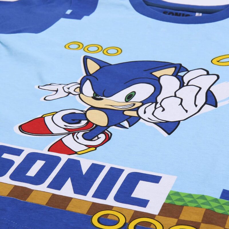 Pijama Manga Comprida do Sonic The Hedgehog Azul