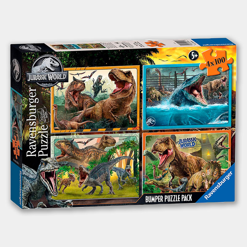 Puzzle do Jurassic Park 4 x 100 Peças