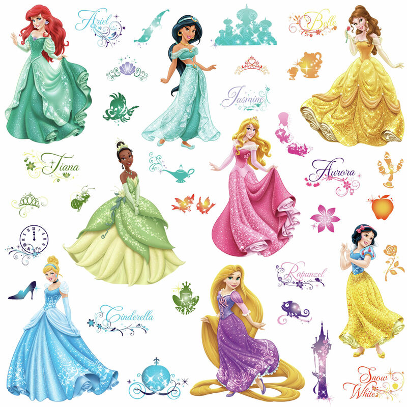 Vinil Decorativo das Princesas Disney com Glitters
