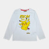 T-Shirt de Manga Comprida Pokémon Pikachu Branca