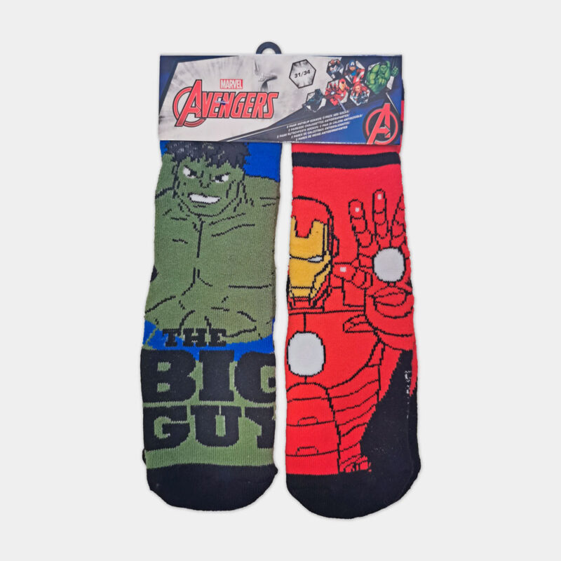 Meias Avengers Marvel Antiderrapantes 2 Pares