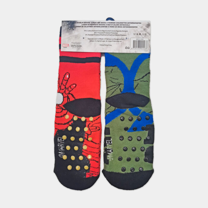 Meias Avengers Marvel Antiderrapantes 2 Pares