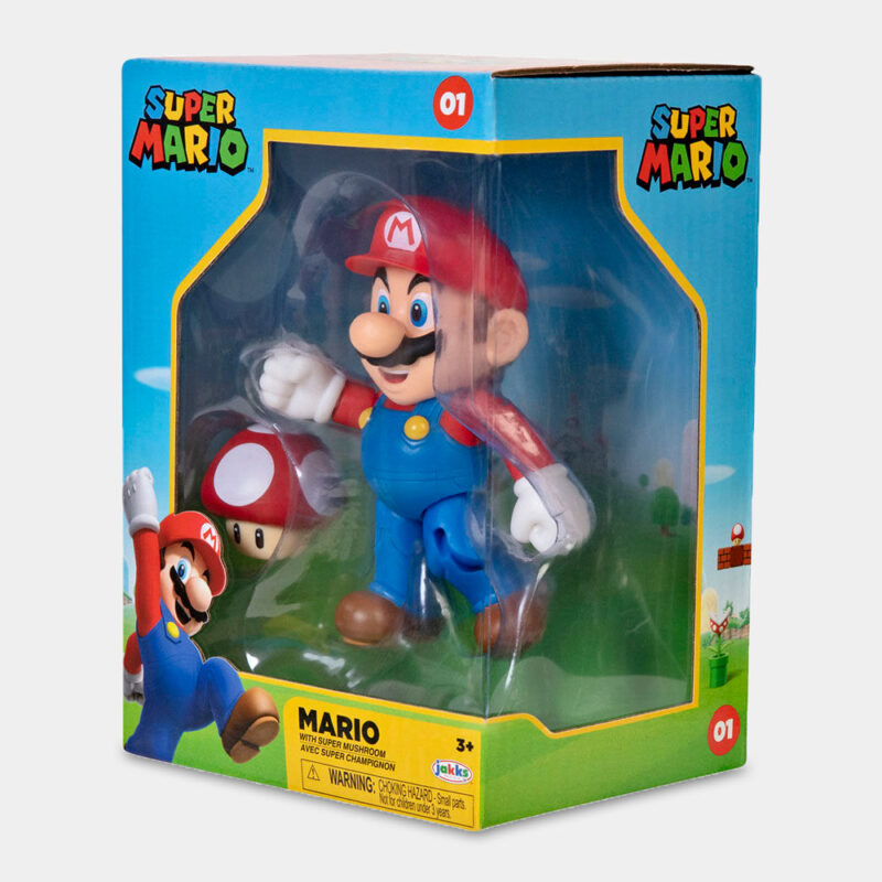 Figura Super Mário e Cogumelo 10cm