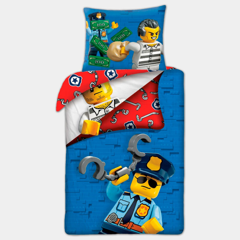 Capa Edredão e Fronha Lego Polícia