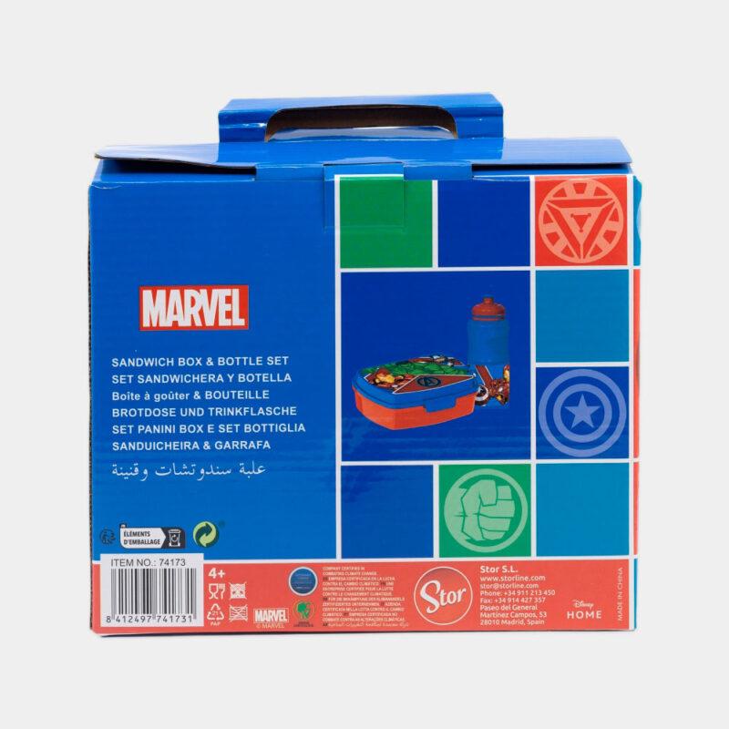 Conjunto Sanduicheira e Garrafa Avengers Heraldic Army | Caixa trás
