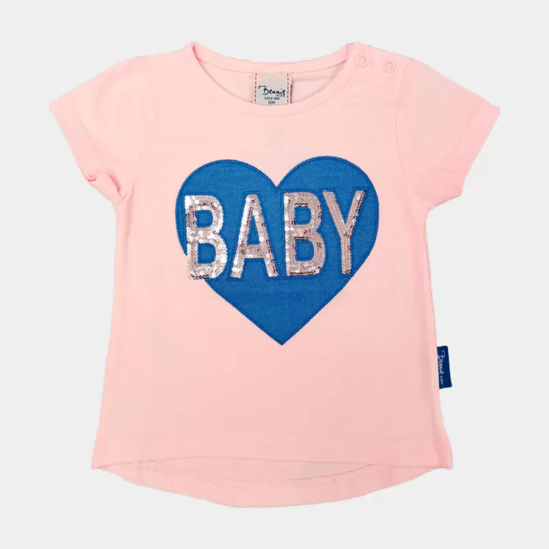 T-Shirt Bennie Denim Baby Rosa