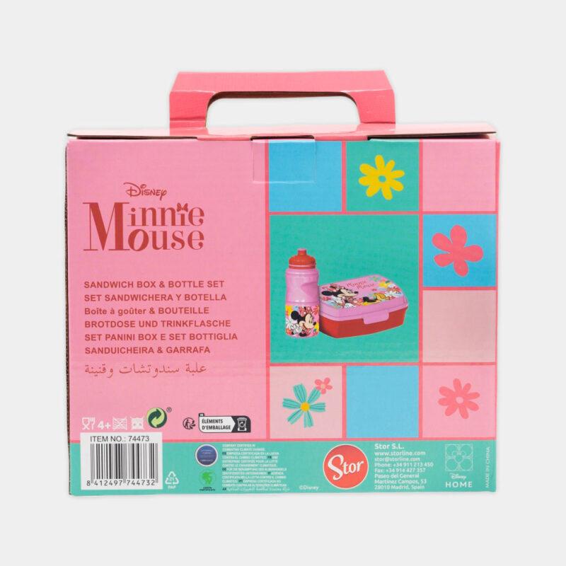 Conjunto Sanduicheira e Garrafa Minnie Spring Look | Caixa trás