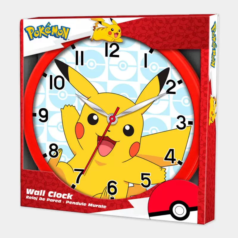 Relógio de Parede Pokémon de 25cm em caixa - 8435507874809