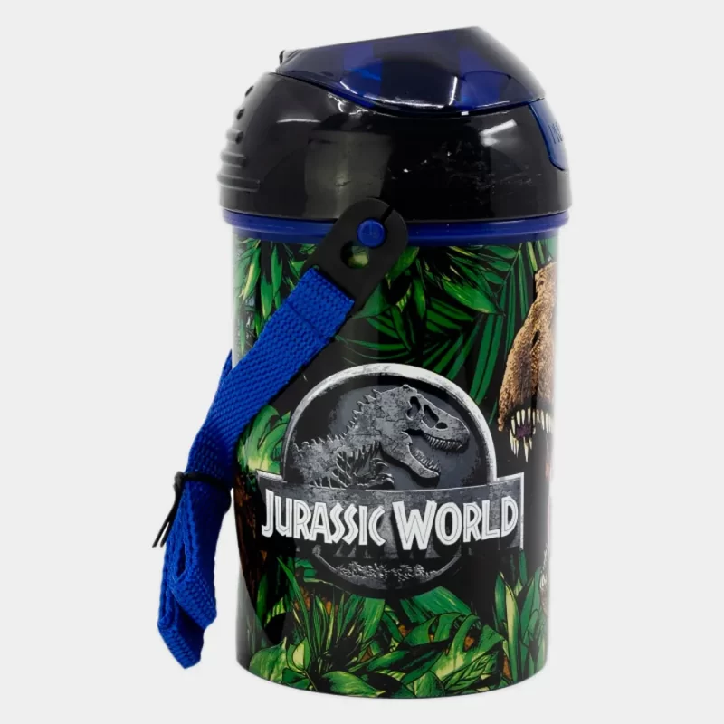 Garrafa Pop-Up Jurassic World de 450ml | Lateral esquerda
