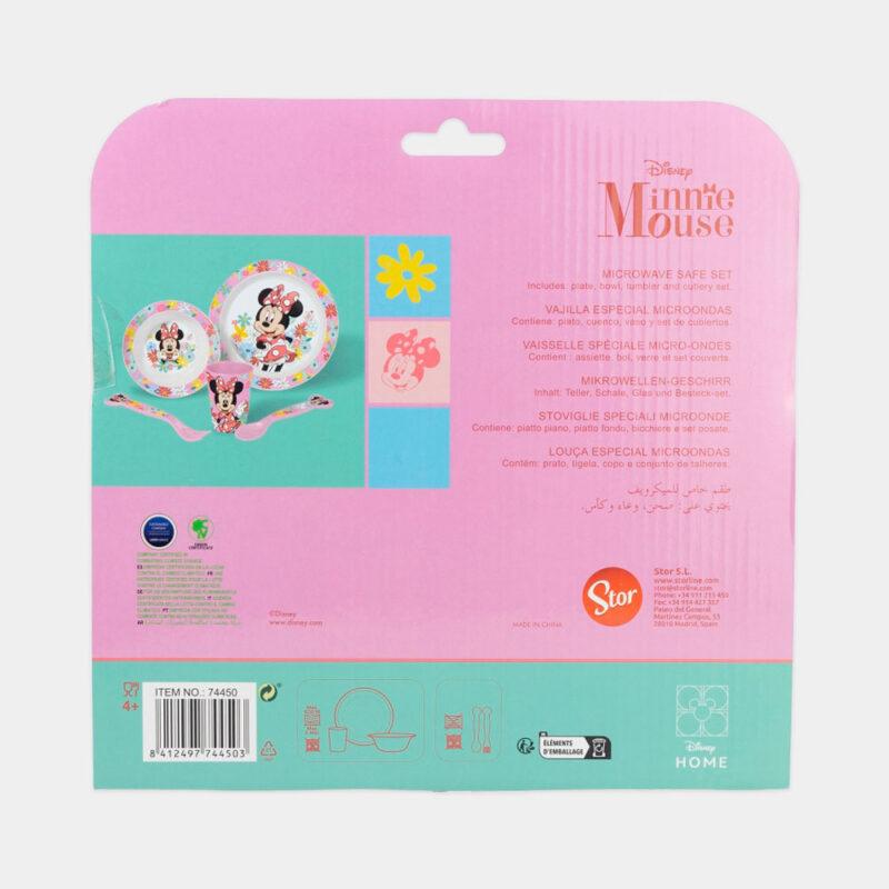 Conjunto de Refeição Disney Minnie de 5 Peças | Caixa trás