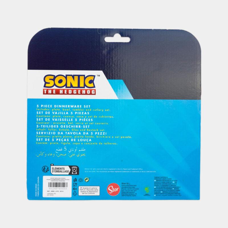 Conjunto de Refeição Sonic de 5 Peças | Caixa trás