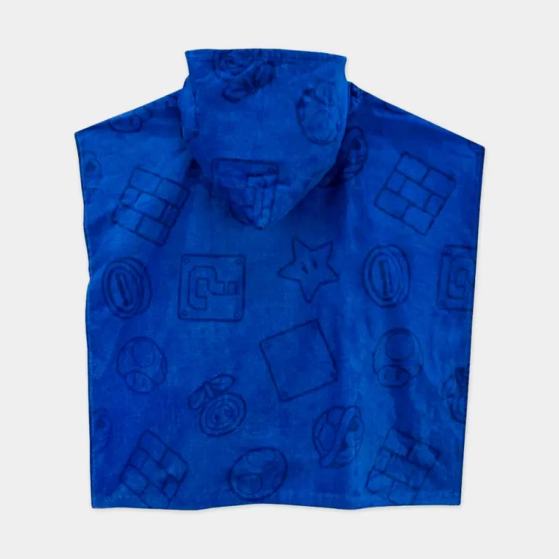 Poncho de Praia Super Mário 55x110cm | vista de trás