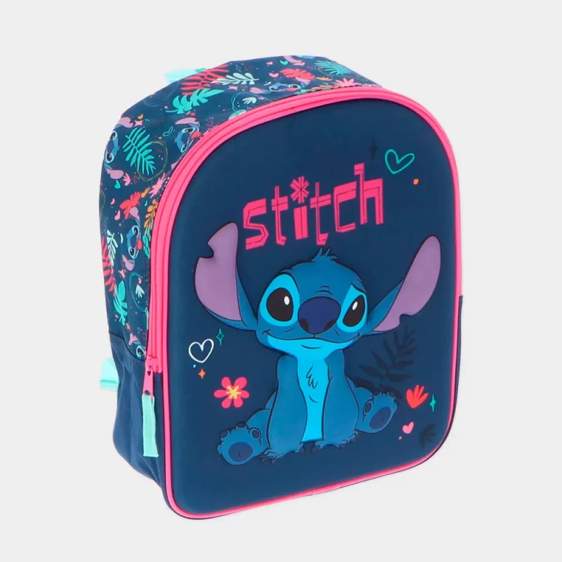 Mochila Pré Escolar do Stitch Disney 3D de 31 cm