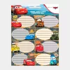 Etiquetas de Identificação Cars Disney de 16pcs