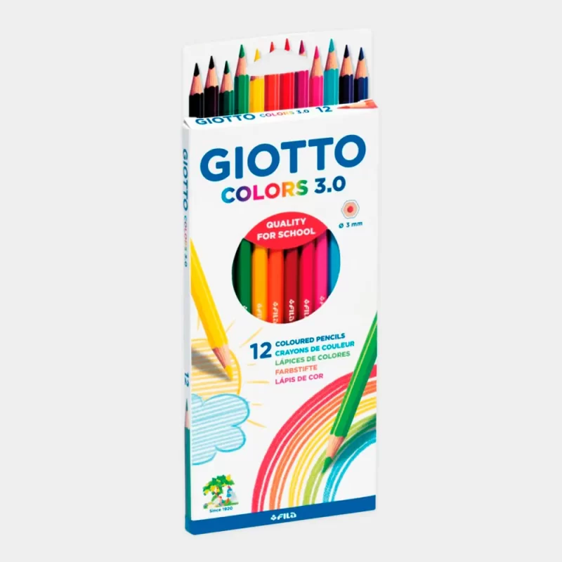 Lápis de Cor Giotto Colors 3.0 de 12 Unidades