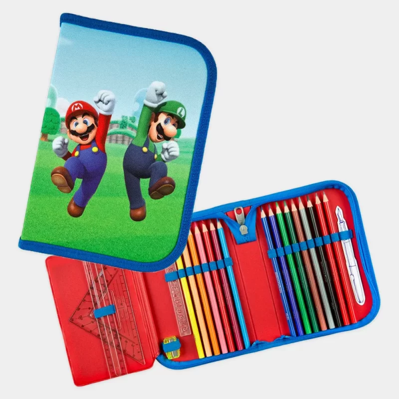 Estojo Super Mário com Material Escolar
