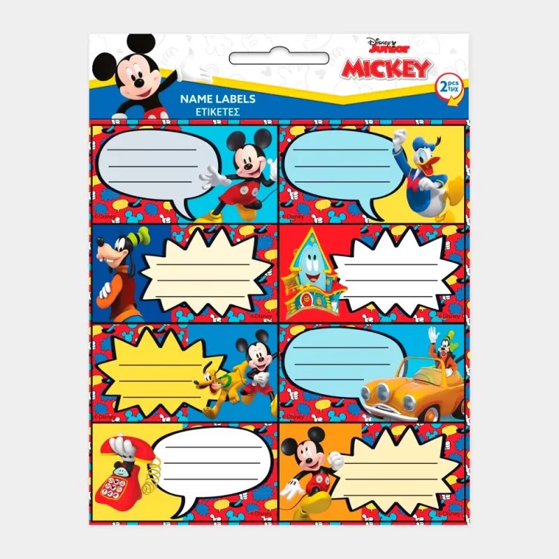Etiquetas de Identificação Mickey Disney de 16pcs