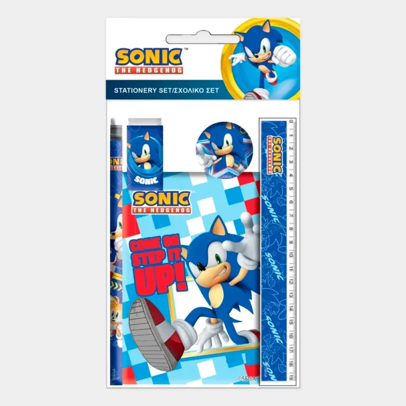 Conjunto de Papelaria do Sonic de 5pcs