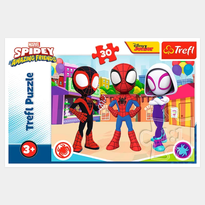 Puzzle Trefl Spidey Disney de 30pcs | vista de frente