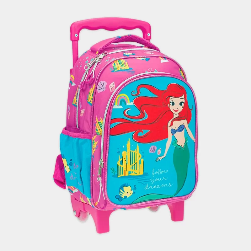 Mochila Trolley Pré-Escolar Ariel Disney de 30cm