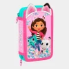 Estojo Duplo Gabby´s Dollhouse com Material
