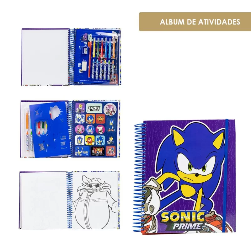 Álbum Atividades Sonic para Colorir