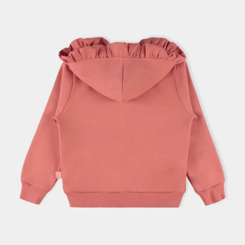 Casaco Frill Bennie Rosa Vermelho de 4-8 Anos | vista de trás