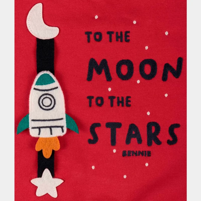 Sweatshirt Bennie To-The-Moon de 6-36 Meses | peça interativa