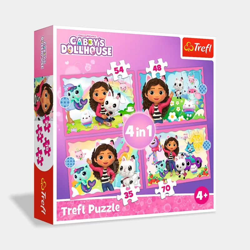 Puzzle Gabby´s Dollhouse 4em1