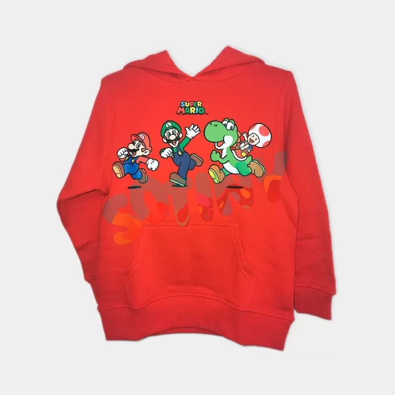 Sweatshirt Super Mário Vermelha com Carda